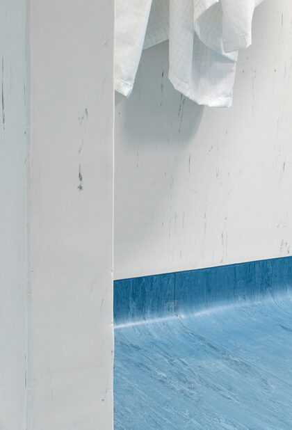 Polyclad Plus PU vinyl wall cladding coved to a welded vinyl floor