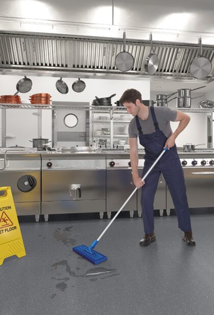 Polysafe Apex 55 safety vinyl flooring installation photograph 1