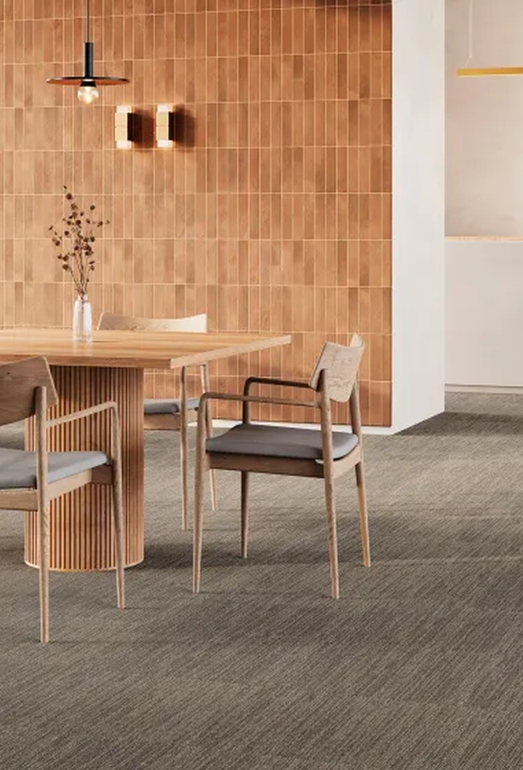 First Decode carpet tiles installation photograph 2