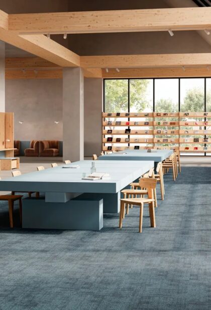 modulyss First Define carpet tiles installed in a commercial interior