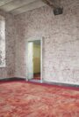 Patchwork carpet tiles installation photograph 2