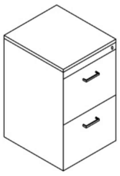 Wooden Pedestal Unit - 2 Drawer